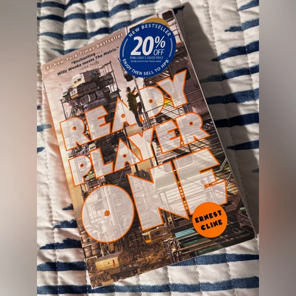 Ready Player One by Ernest Cline - Orange Cover paperback book